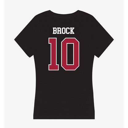 Oklahoma - NCAA Baseball : Brendan Brock - Women's V-Neck T-Shirt-1