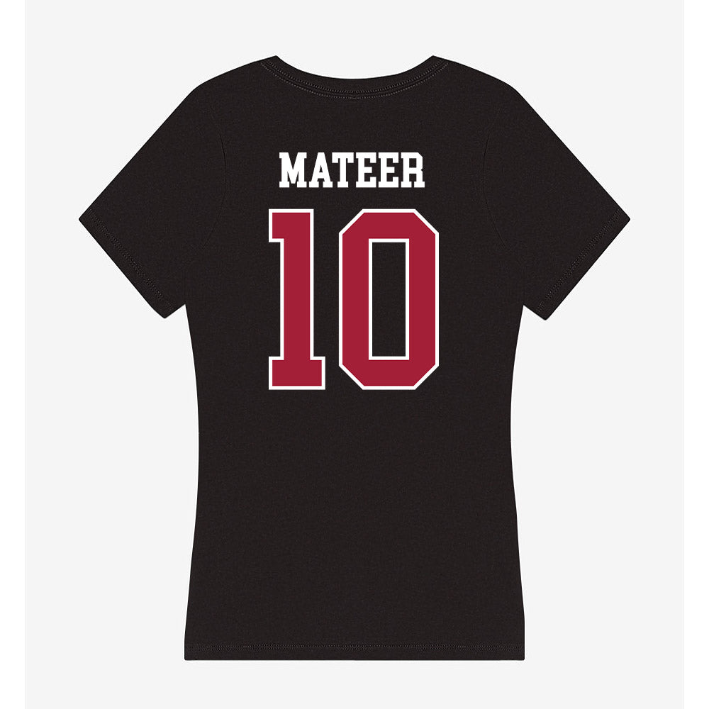 Oklahoma - NCAA Football : John Mateer - Women's V-Neck T-Shirt-1