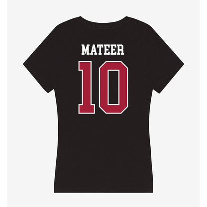 Oklahoma - NCAA Football : John Mateer - Women's V-Neck T-Shirt-1
