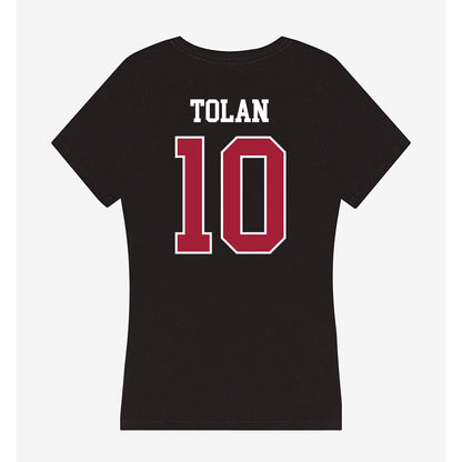 Oklahoma - NCAA Women's Basketball : Emma Tolan - Women's V-Neck T-Shirt-1