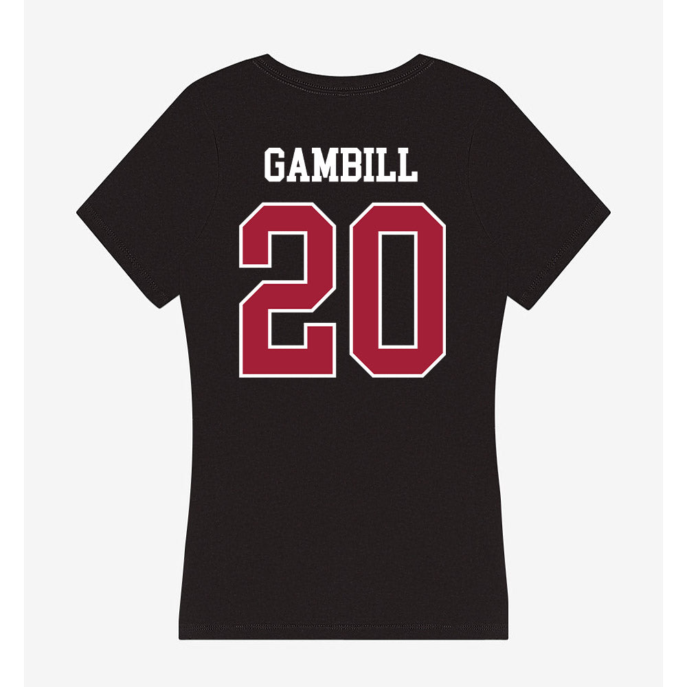 Oklahoma - NCAA Baseball : Trey Gambill - Women's V-Neck T-Shirt-1