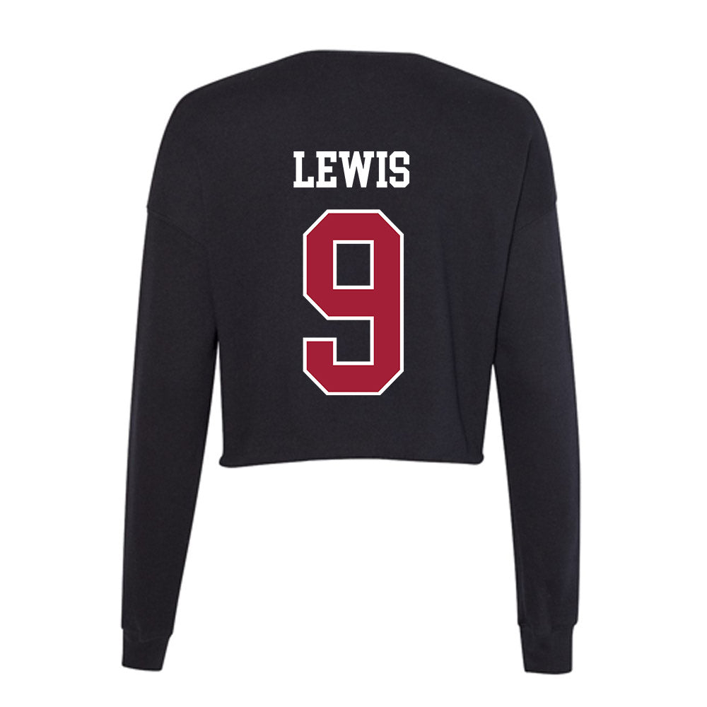 Oklahoma - NCAA Football : Keontez Lewis - Women's Cropped Crew Fleece-1