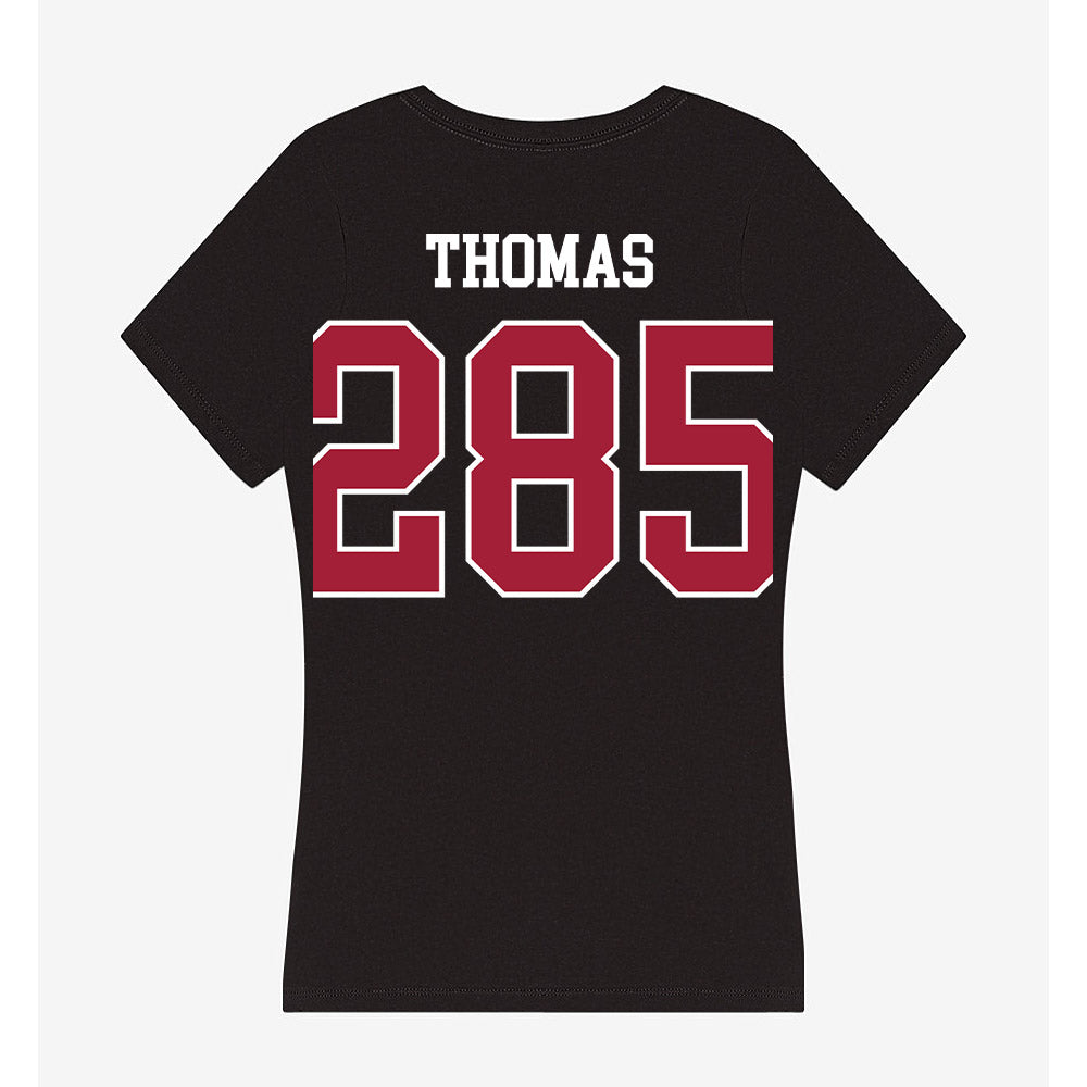 Oklahoma - NCAA Wrestling : Ricky Thomas - Women's V-Neck T-Shirt-1