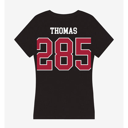 Oklahoma - NCAA Wrestling : Ricky Thomas - Women's V-Neck T-Shirt-1