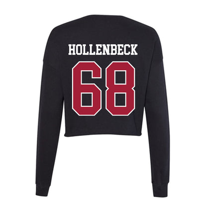 Oklahoma - NCAA Football : Owen Hollenbeck - Women's Cropped Crew Fleece-1