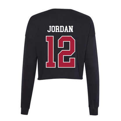 Oklahoma - NCAA Football : Devon Jordan - Women's Cropped Crew Fleece-1