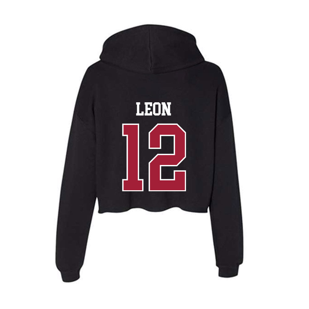 Oklahoma - NCAA Baseball : Kadyn Leon - Women's Crop Fleece Hoodie-1