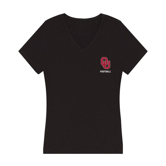 Oklahoma - NCAA Football : Daniel Akinkunmi - Women's V-Neck T-Shirt-0