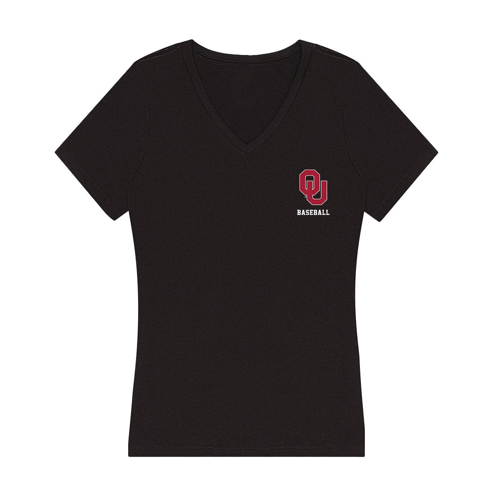 Oklahoma - NCAA Baseball : Leighton Mercurius - Women's V-Neck T-Shirt-0