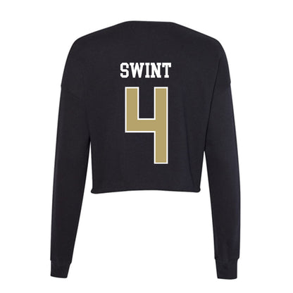 Central Florida - NCAA Football : Taevion Swint - Women's Cropped Crew Fleece-1