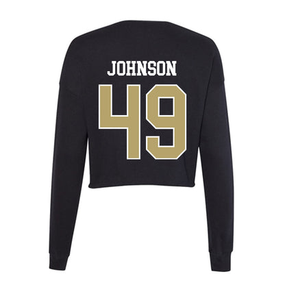 Central Florida - NCAA Football : Quinten Johnson - Women's Cropped Crew Fleece-1