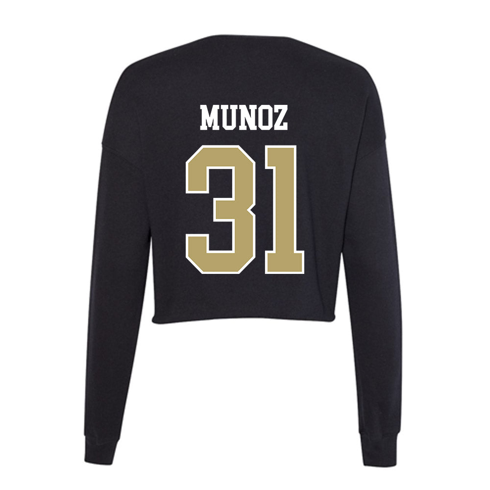 Central Florida - NCAA Men's Soccer : Juanvi Munoz - Women's Cropped Crew Fleece-1