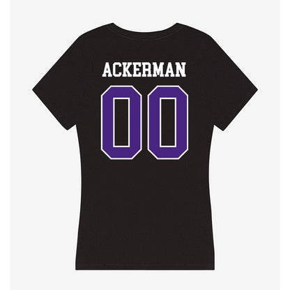 Northwestern - NCAA Baseball : Riley Ackerman - Classic Shersey Women's V-Neck T-Shirt-1
