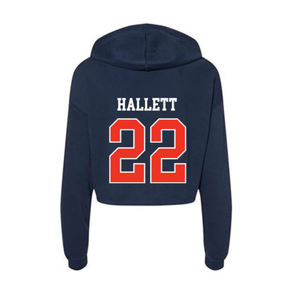Syracuse - NCAA Women's Ice Hockey : Charlotte Hallett - Women's Crop Fleece Hoodie-1