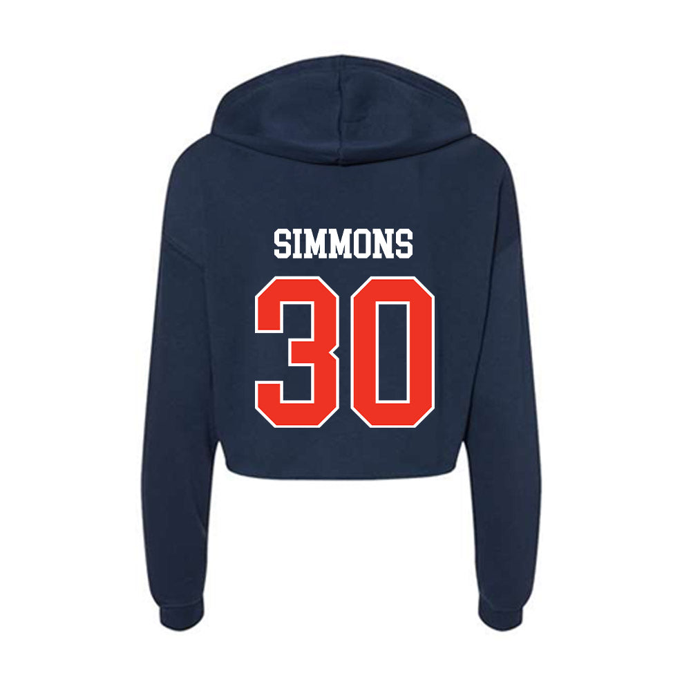Syracuse - NCAA Football : Chase Simmons - Women's Crop Fleece Hoodie-1