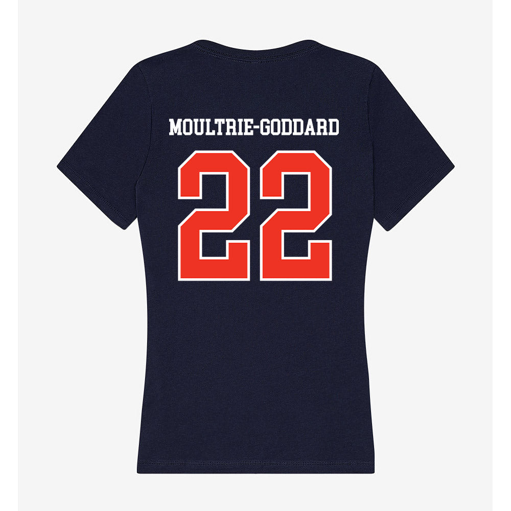 Syracuse - NCAA Football : Zyian Moultrie-Goddard - Women's V-Neck T-Shirt-1