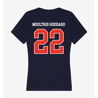 Syracuse - NCAA Football : Zyian Moultrie-Goddard - Women's V-Neck T-Shirt-1