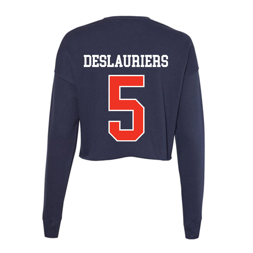 Syracuse - NCAA Football : Antoine Deslauriers - Women's Cropped Crew Fleece-1
