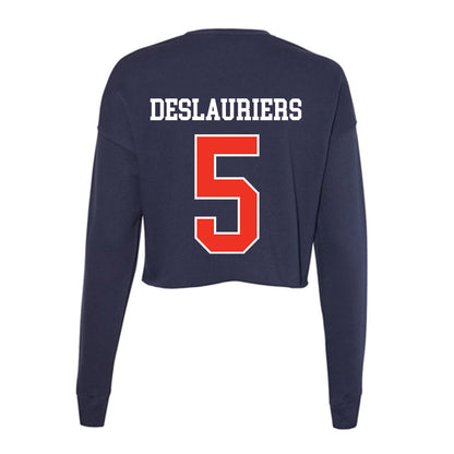 Syracuse - NCAA Football : Antoine Deslauriers - Women's Cropped Crew Fleece-1