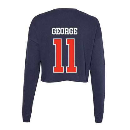 Syracuse - NCAA Men's Basketball : Naithan George - Women's Cropped Crew Fleece-1