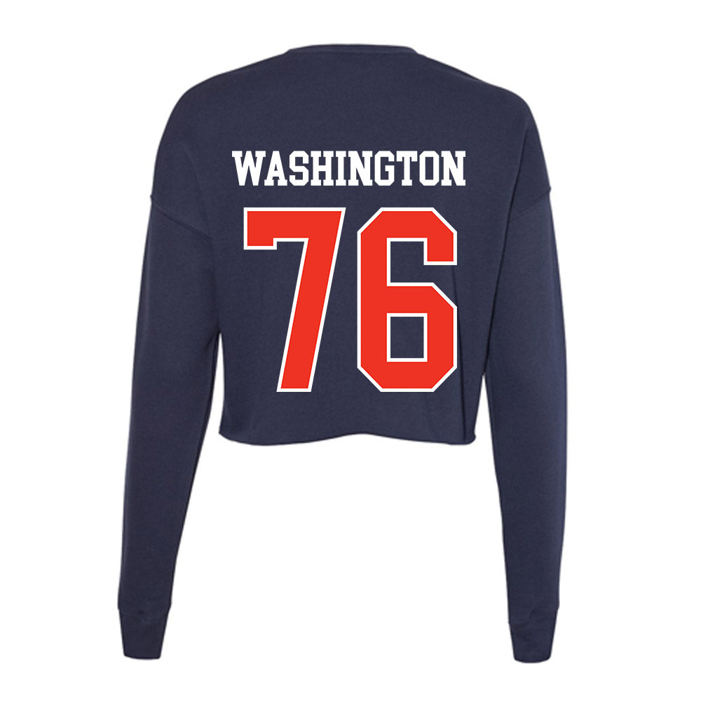 Syracuse - NCAA Football : Byron Washington - Women's Cropped Crew Fleece-1