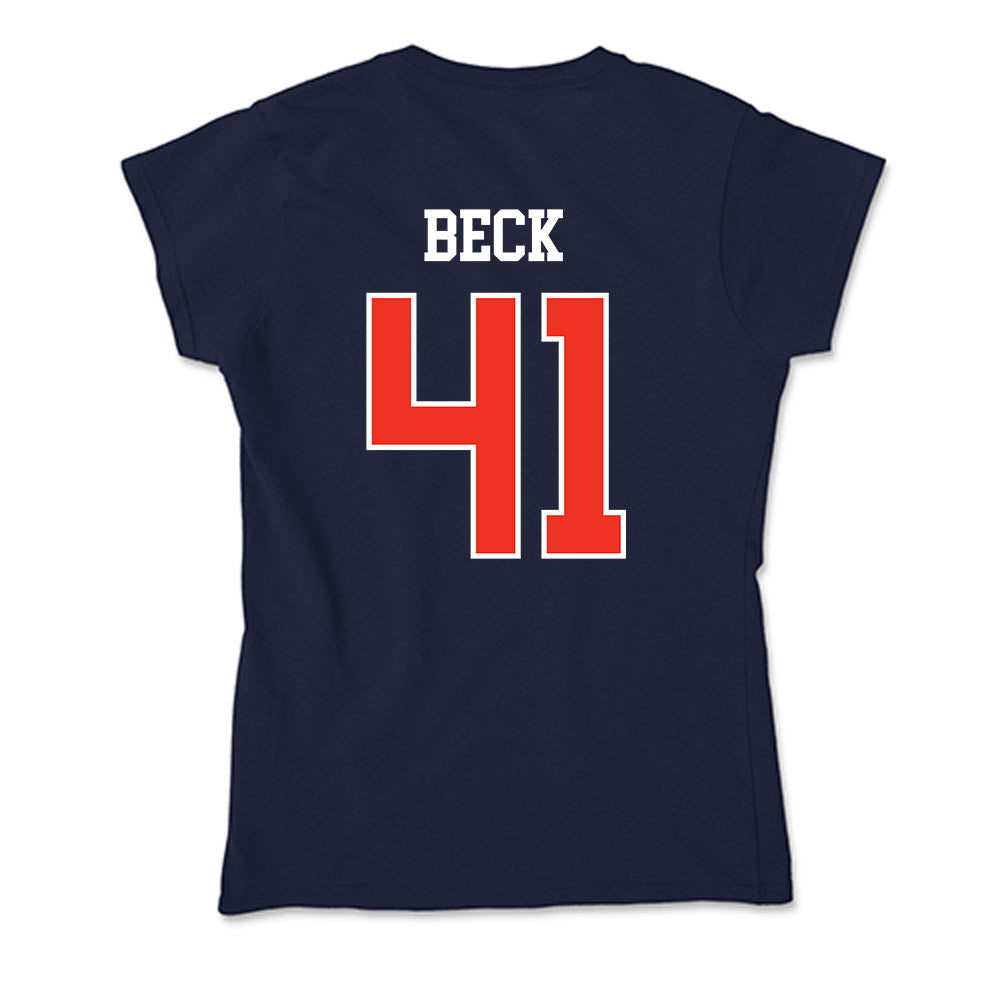 Syracuse - NCAA Men's Lacrosse : Jordan Beck - Soft Style Women’s T-Shirt-1