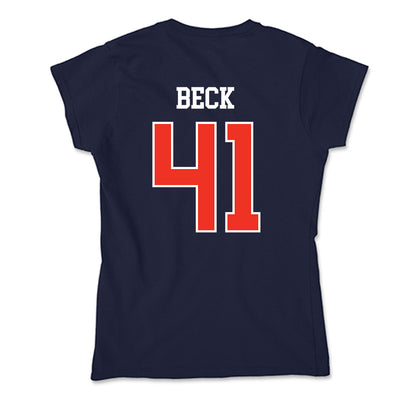 Syracuse - NCAA Men's Lacrosse : Jordan Beck - Soft Style Women’s T-Shirt-1