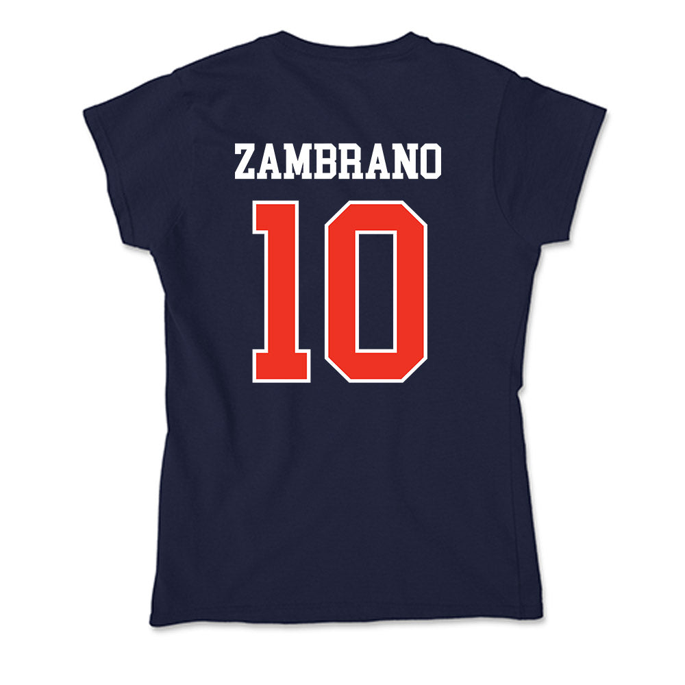 Syracuse - NCAA Men's Soccer : Carlos Zambrano - Soft Style Women’s T-Shirt-1
