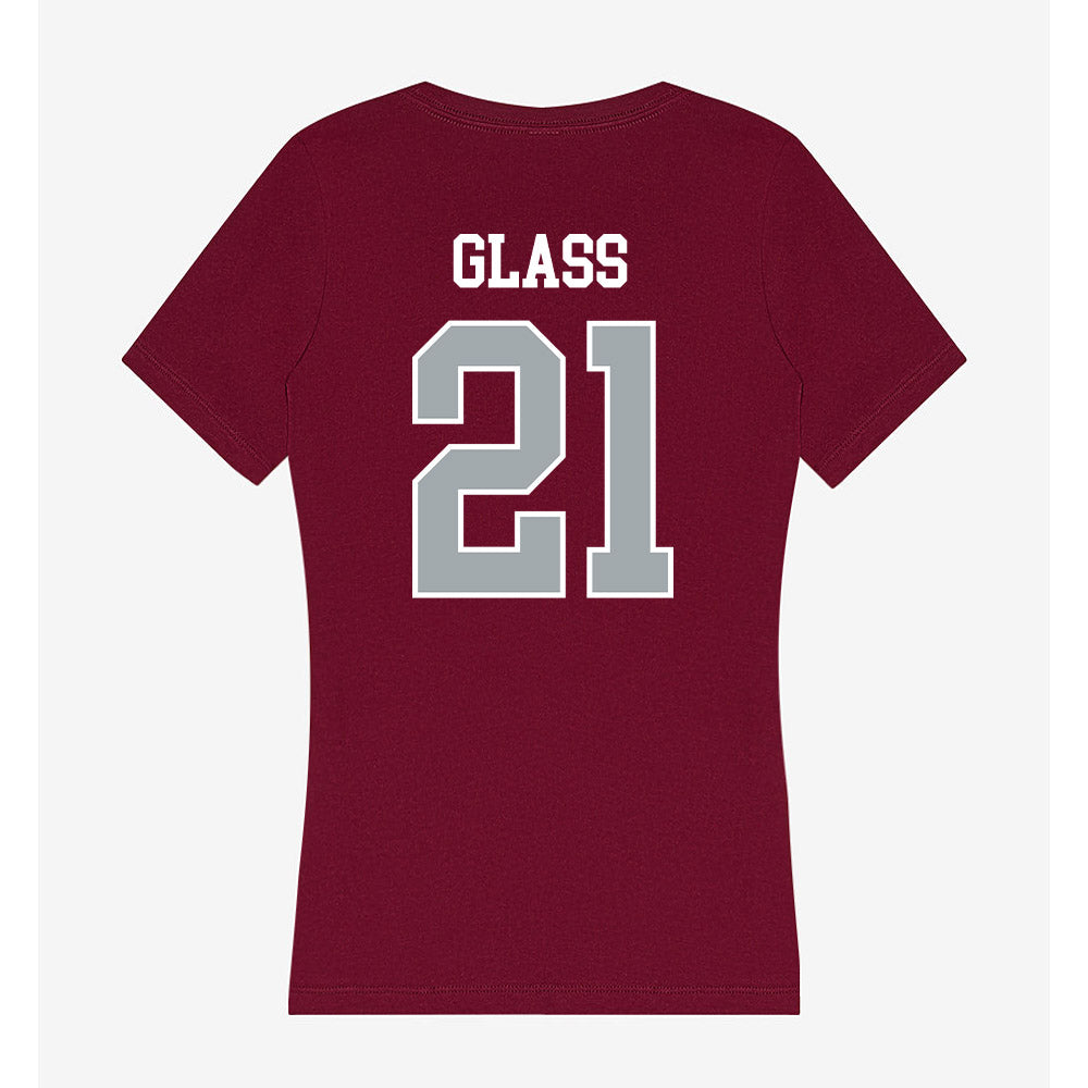WSU - NCAA Men's Basketball : Ace Glass - Women's V-Neck T-Shirt-1