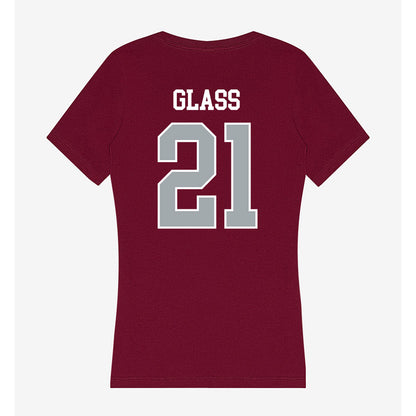 WSU - NCAA Men's Basketball : Ace Glass - Women's V-Neck T-Shirt-1