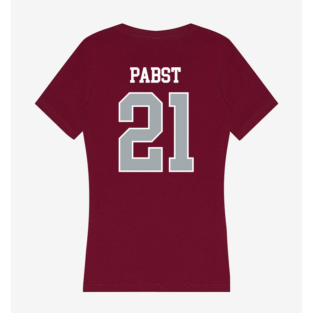 WSU - NCAA Football : Carter Pabst - Women's V-Neck T-Shirt-1