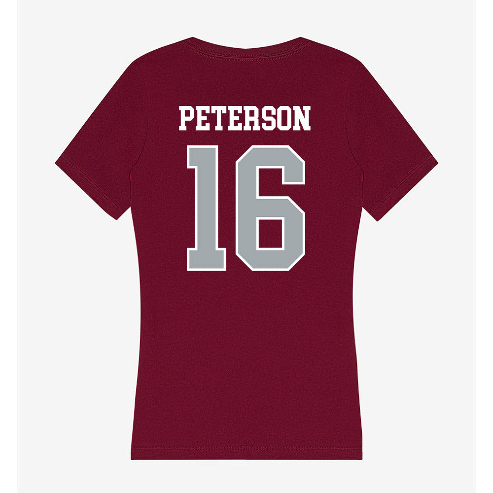 WSU - NCAA Cheerleading : Maya Peterson - Women's V-Neck T-Shirt-1