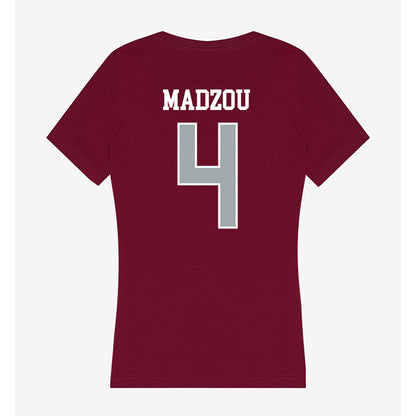 WSU - NCAA Men's Basketball : Brunel Madzou - Women's V-Neck T-Shirt-1