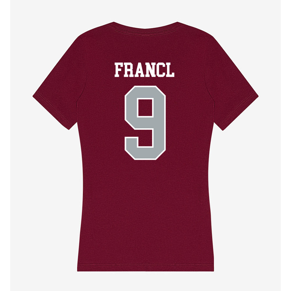 WSU - NCAA Football : Caleb Francl - Women's V-Neck T-Shirt-1