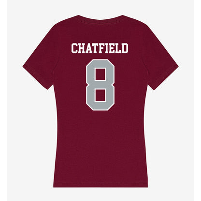 WSU - NCAA Women's Basketball : Kenzie Chatfield - Women's V-Neck T-Shirt-1