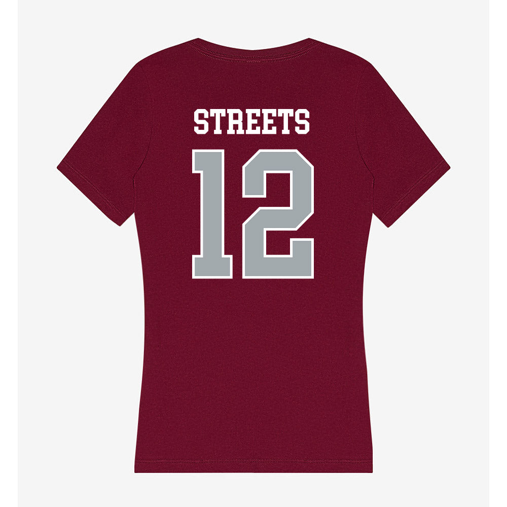 WSU - NCAA Women's Soccer : Emery Streets - Women's V-Neck T-Shirt-1