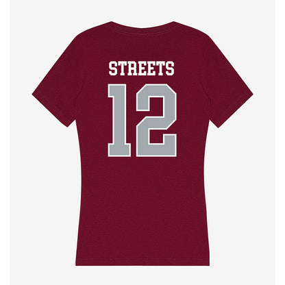 WSU - NCAA Women's Soccer : Emery Streets - Women's V-Neck T-Shirt-1