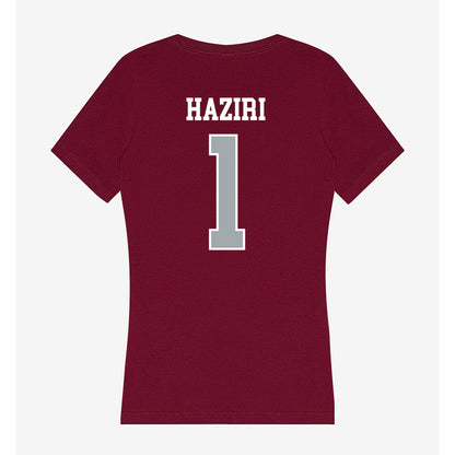 WSU - NCAA Women's Basketball : Malvina Haziri - Women's V-Neck T-Shirt-1