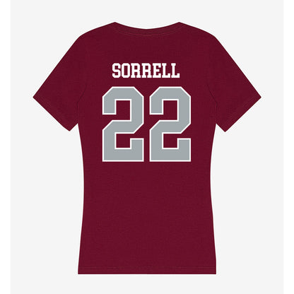 WSU - NCAA Football : Trillion Sorrell - Women's V-Neck T-Shirt-1
