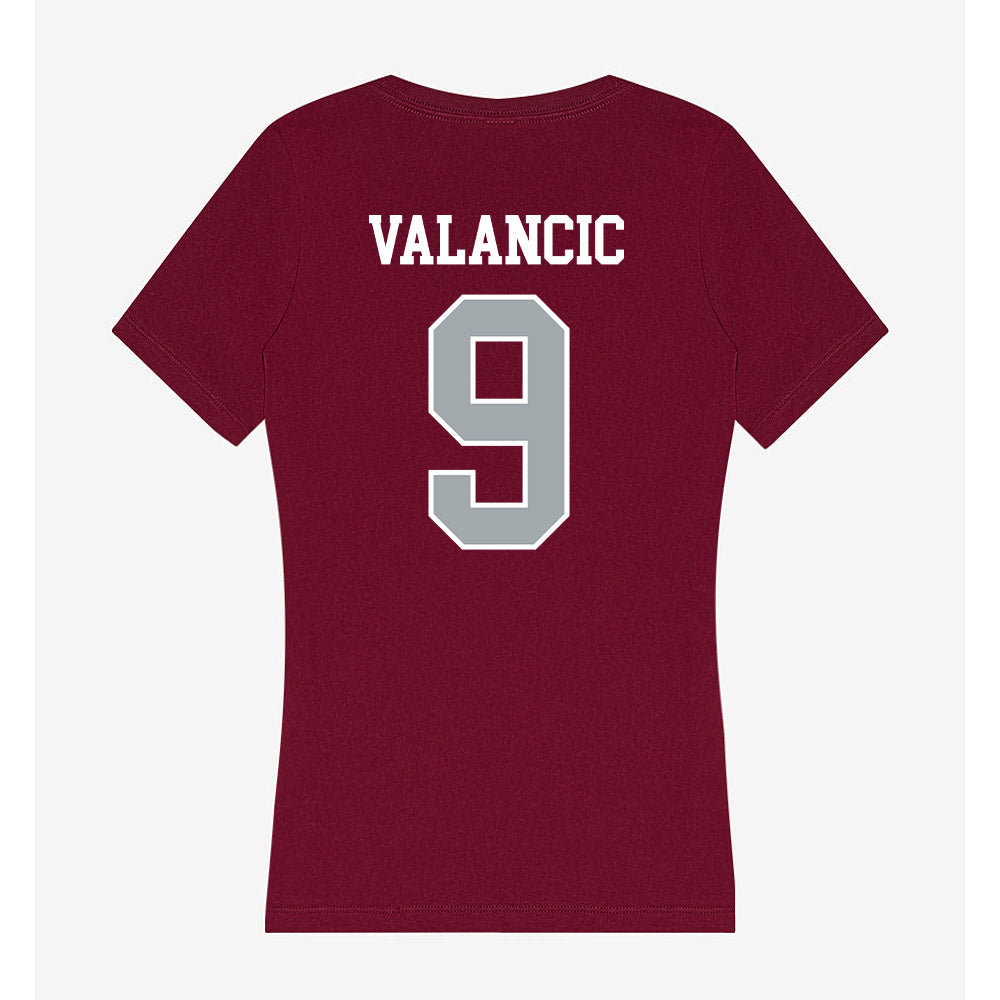 WSU - NCAA Women's Basketball : Tanja Valancic - Women's V-Neck T-Shirt-1