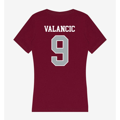 WSU - NCAA Women's Basketball : Tanja Valancic - Women's V-Neck T-Shirt-1