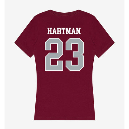 WSU - NCAA Baseball : Max Hartman - Women's V-Neck T-Shirt-1