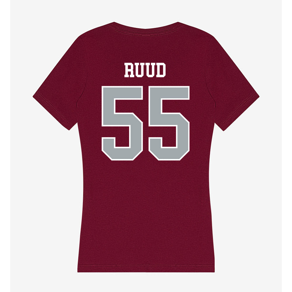 WSU - NCAA Women's Basketball : Malia Ruud - Women's V-Neck T-Shirt-1