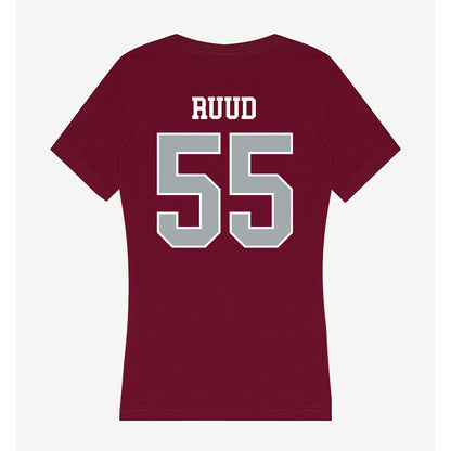 WSU - NCAA Women's Basketball : Malia Ruud - Women's V-Neck T-Shirt-1