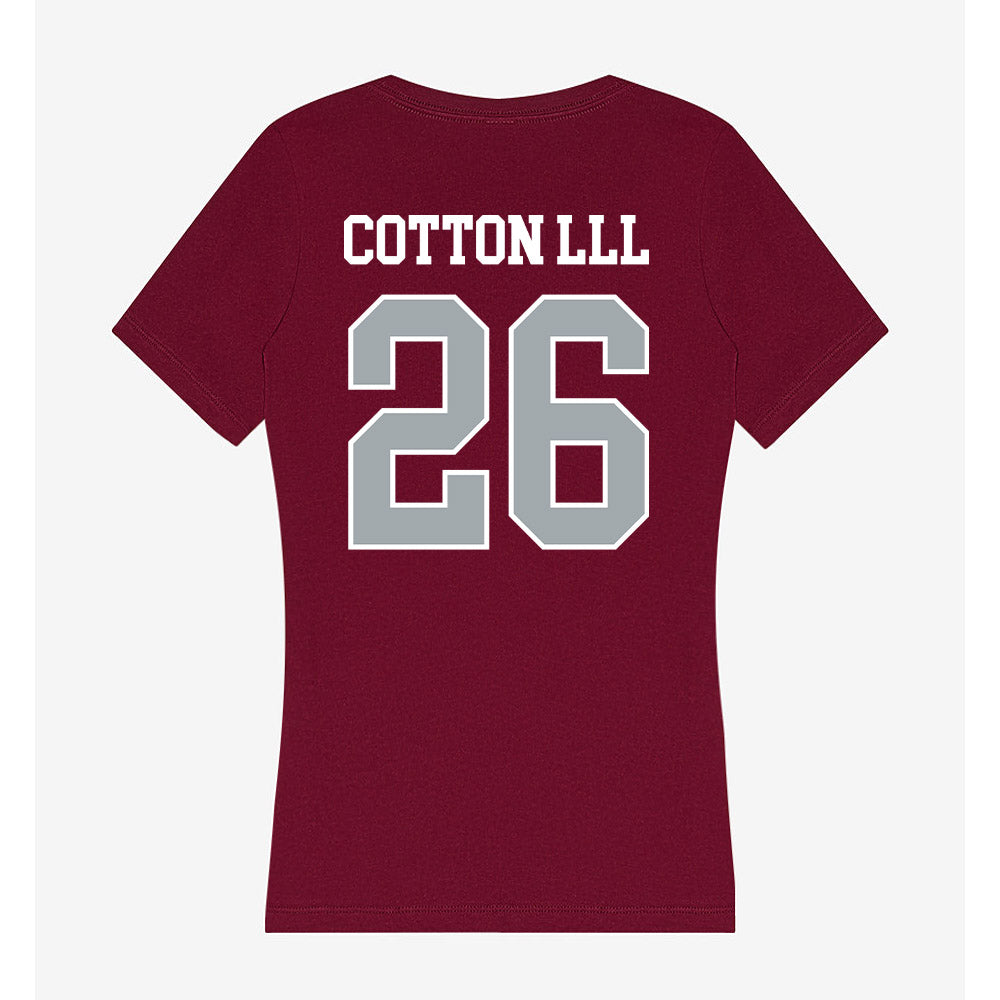 WSU - NCAA Football : Tyrone Cotton lll - Women's V-Neck T-Shirt-1