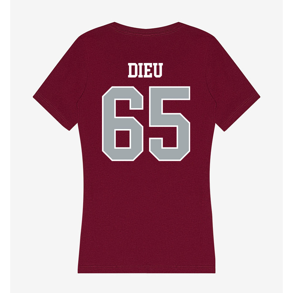 WSU - NCAA Football : Brock Dieu - Women's V-Neck T-Shirt-1