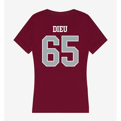 WSU - NCAA Football : Brock Dieu - Women's V-Neck T-Shirt-1