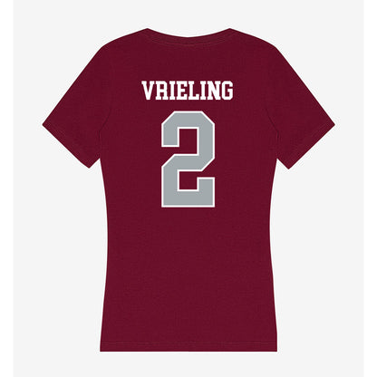 WSU - NCAA Women's Volleyball : Taryn Vrieling - Women's V-Neck T-Shirt-1