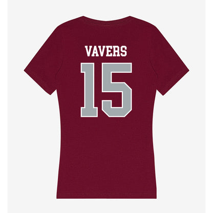 WSU - NCAA Men's Basketball : Rihards Vavers - Women's V-Neck T-Shirt-1