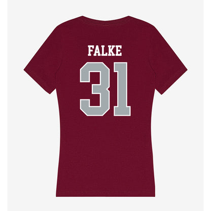 WSU - NCAA Baseball : Ryan Falke - Women's V-Neck T-Shirt-1